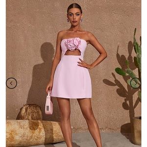 NWT- The Kinsley Strapless Cutout Mini Dress
